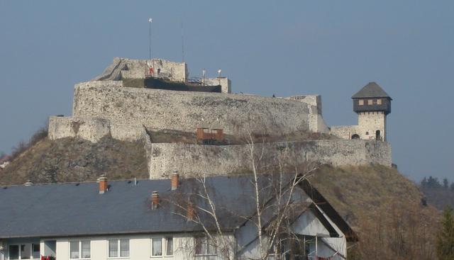 14th Century Doboj Fortress, reconstructed in 2006, with a wooden stage added during reconstruction