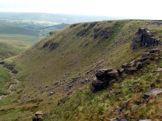 Yellowslacks valley above Glossop on the slopes of Bleaklow