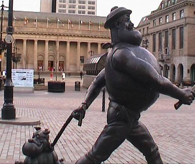 Caird Hall and Desperate Dan