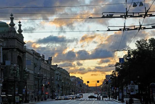 View down Nevsky Prospect