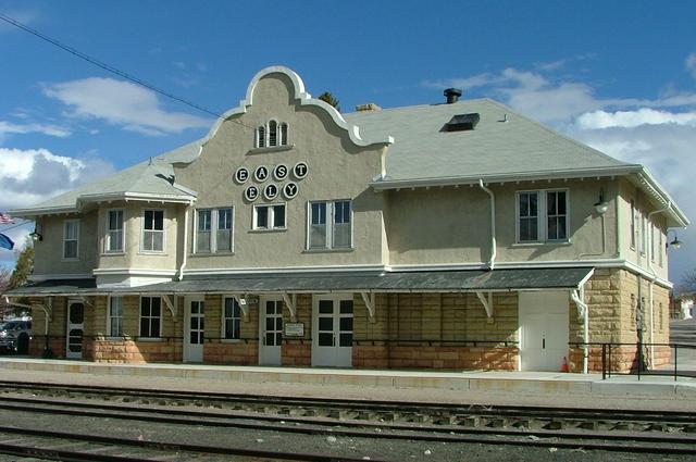 The landmarked East Ely Depot is now part of the Nevada Northern Railway Museum