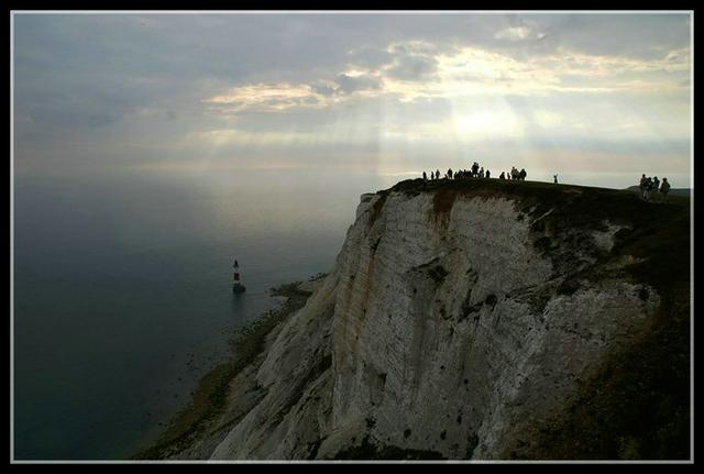 Cliffs and lighthouse at Beachy Head, Eastbourne