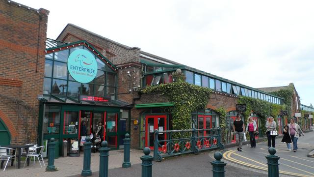 The entrance to the Enterprise Centre, hidden behind the town's train station