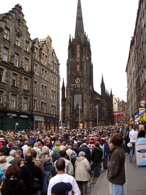 The Hub on the Royal Mile, the former Tollbooth Kirk is the headquarters of the Edinburgh International Festival