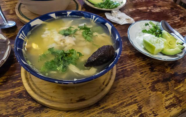 Caldo (a traditional hearty soup) at El Caldero