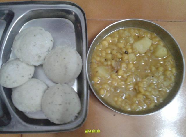 Koraput people like 'idlis' with peas masala. 