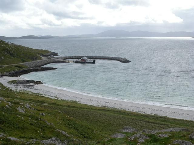 The ferry to Barra, in the distance