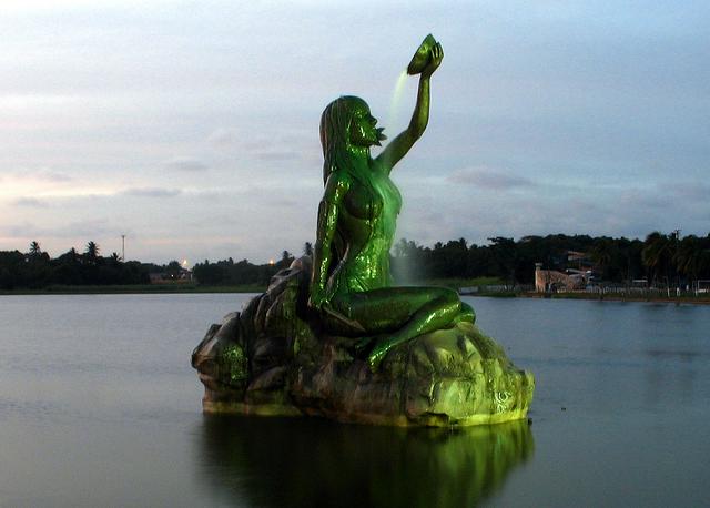 Statue of Iracema, after a novel by famous Fortaleza-born author José de Alencar. This one stands in the Messejana lake.