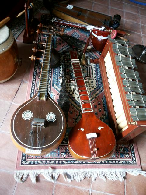 Some of the instruments at the "Museo Strumenti musicali multietnici"