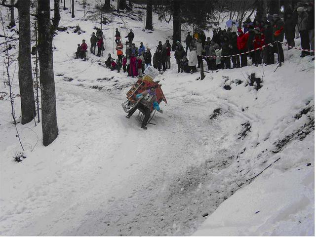 Sledding at Obersalzburg during carnival