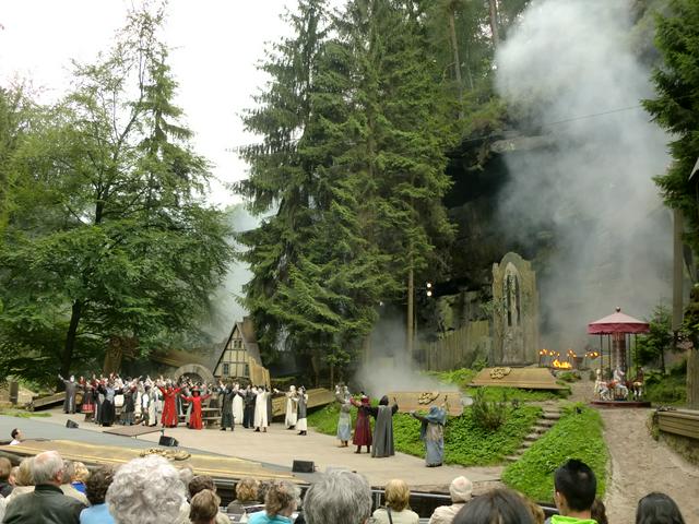 Staging of the opera Der Freischütz at Felsenbühne Rathen