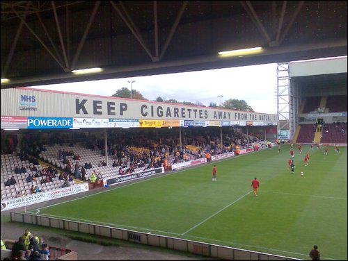 The East Stand at Fir Park Stadium.