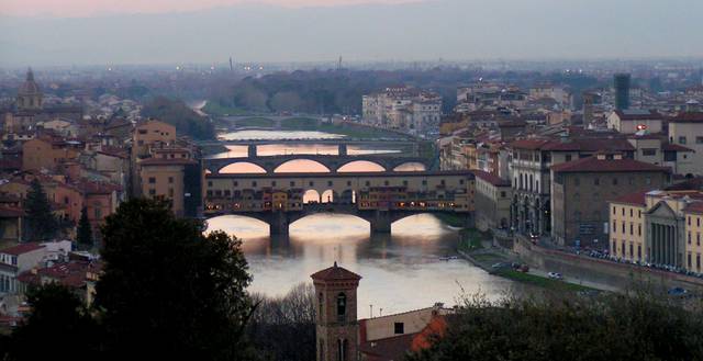Florence (River Arno, with Ponte Vecchio in the foreground)