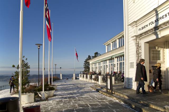 Restaurant at Mt Fløyen.