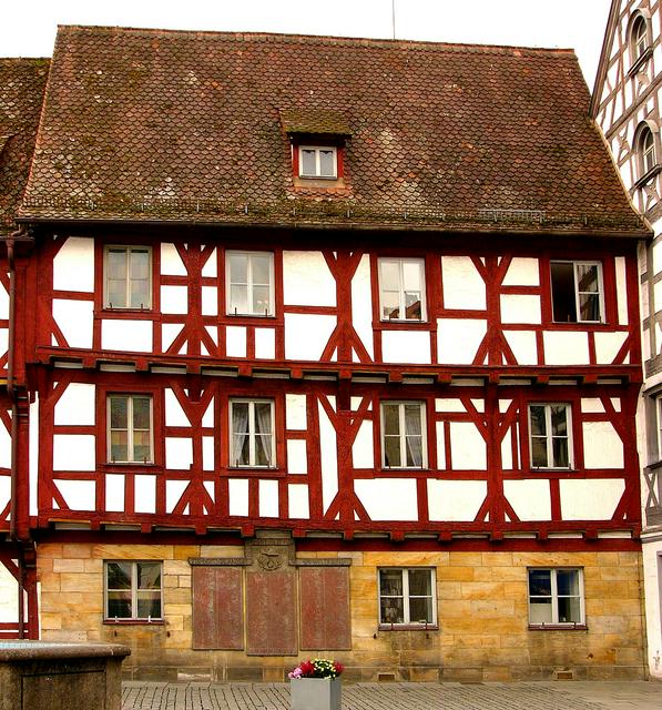 The Schusterhaus, a late Gothic half-timbered house that has been used as an extension of the Town Hall since 1900