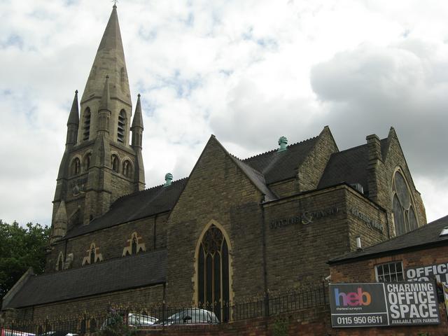 The site of Nottingham's Pitcher and Piano, in a former 19th century church