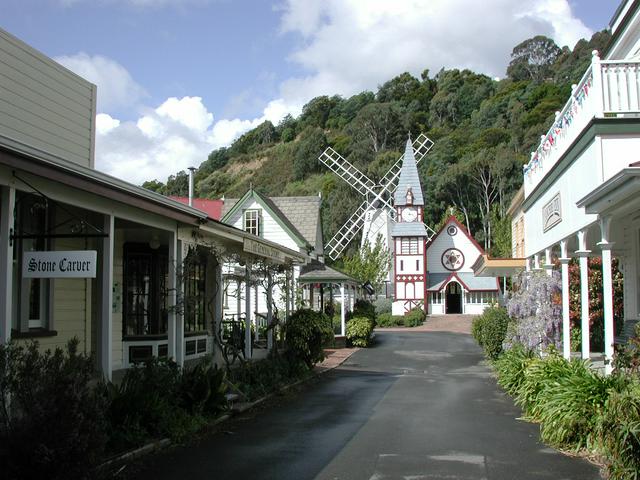 Main street of Founders Heritage Park in The Wood, Nelson