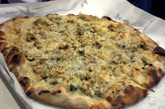 White clam apizza from Pepe's