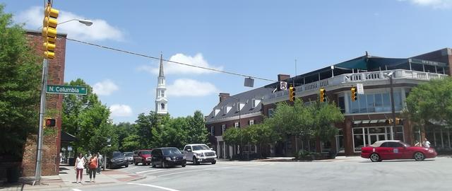 Looking down Franklin Street from Columbia Road