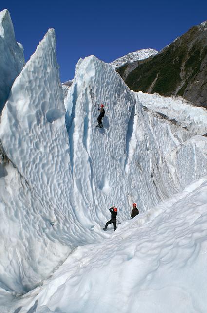 Ice climbers on Franz Josef Glacier