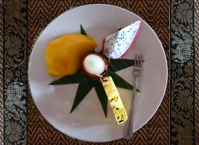 A fruit dessert at a guesthouse