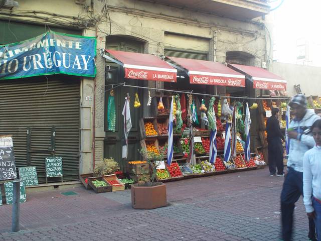 Fruit stand at the pedestrian street Perez Castellano