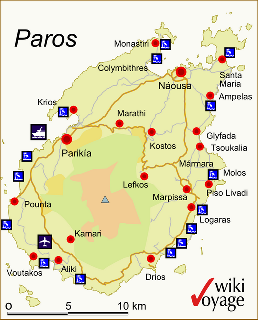 Map of Paros