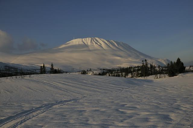 Iconic Mt Gausta in Winter