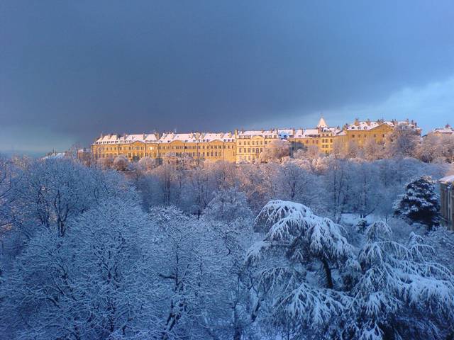 The old town of Geneva in the winter