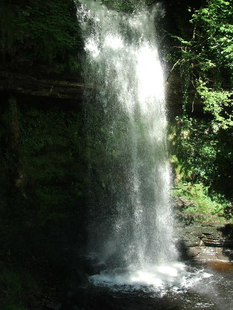 Glencar Waterfall, approximately 15 km (10 mi) from Sligo