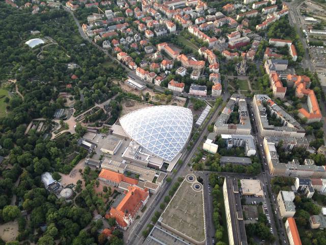 View over Leipzig Zoo, one of the most modern in Europe