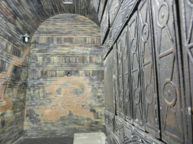 Intricate stonework in the (replica of) King Muryeong's Tomb.