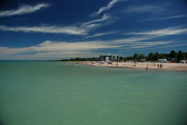 The main beach in Grand Bend