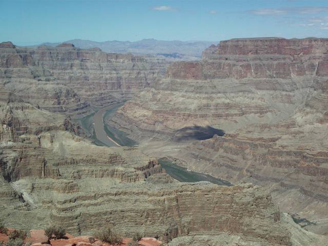 Looking down the canyon from Guano Point at the West Rim