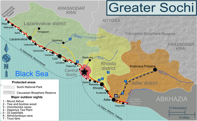 Greater Sochi map