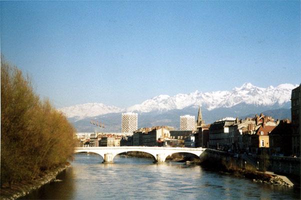 View to the Massif of Belledonne.