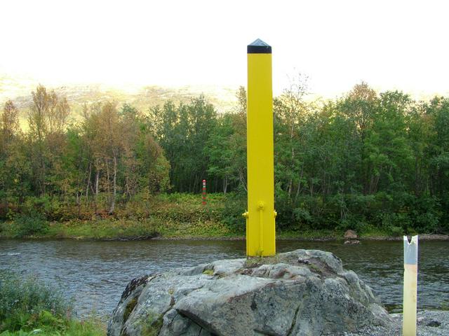 Norway-Russia border in the wilderness