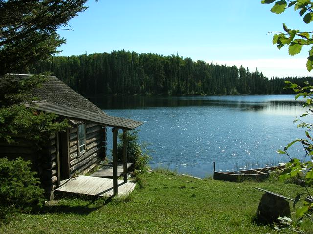 Grey Owl's cabin "Beaverlodge", Ajawaan Lake.