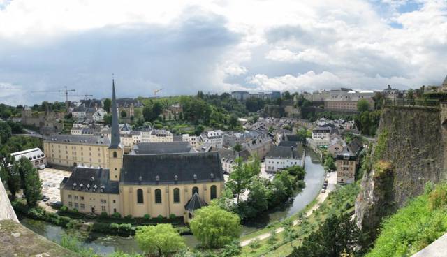 Grund, with Neumunster Abbey in the front