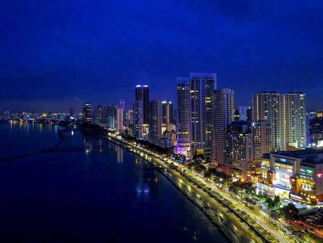 Skyline of George Town at night