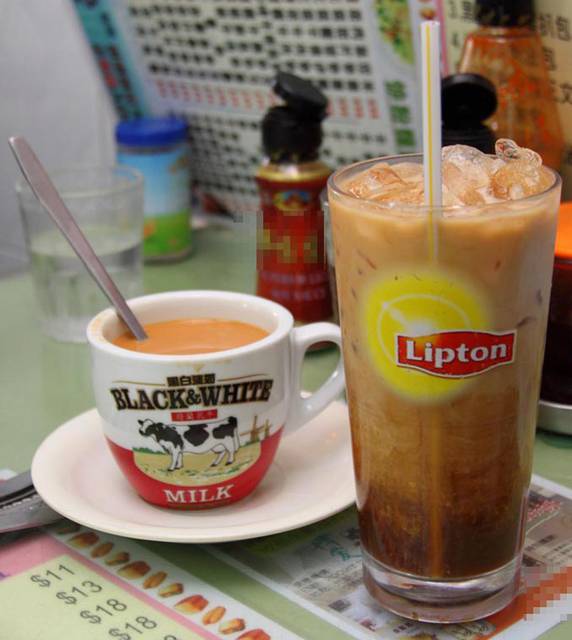Hot and iced Hong Kong tea