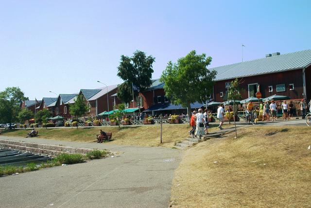 Bars and restaurants at the harbour.