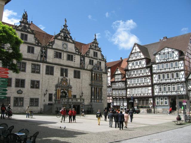 Town place, with the town hall on the left