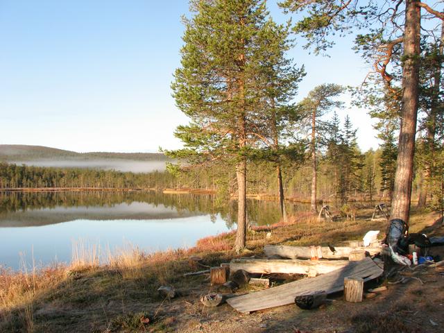 Lake Harrijärvi in Urho Kekkonen National Park.