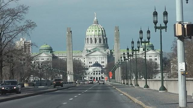 The state Capitol in Harrisburg