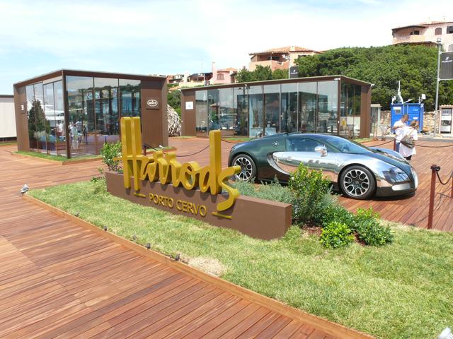 The Bugatti stand at Harrods Porto Cervo