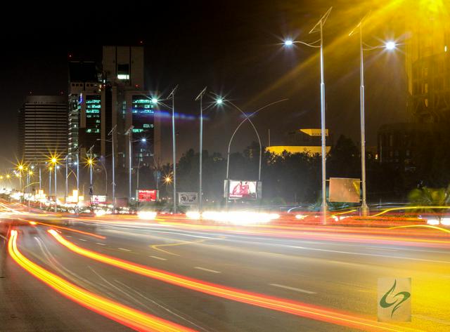 view of Blue Area, the commercial hub of the city.