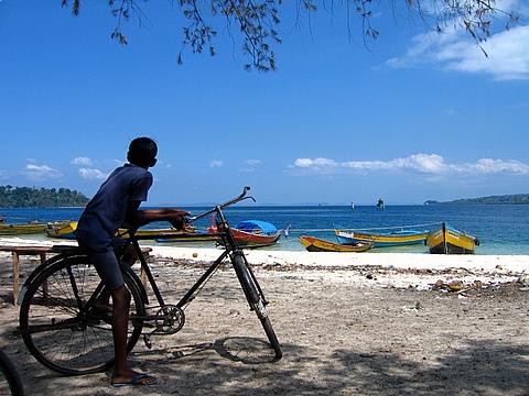 Boats near the jetty at Beach #1