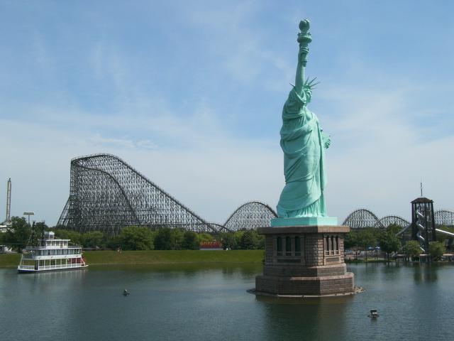 The "Colossos" roller coaster at the Heide Park