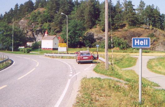 Junction of county roads 26 and 705, just east of Hell